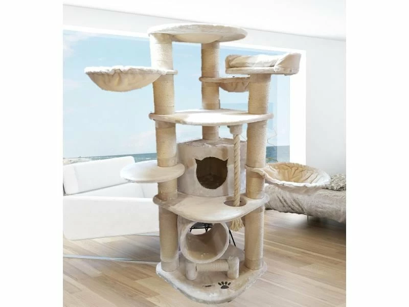 PetHomes Kratzbaum Mallorca 188 cm Creme – Bild 3