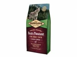 Carnilove Trockenfutter Cat Adult Hairball Control Ente & Fasan, 6 kg