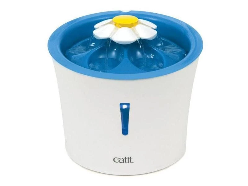 Catit Wasserautomat LED Flower Trinkbrunnen, 3 l
