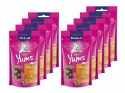 Vitakraft Katzen-Snack Cat Yums® Huhn & Katzengras 9 x 40 g