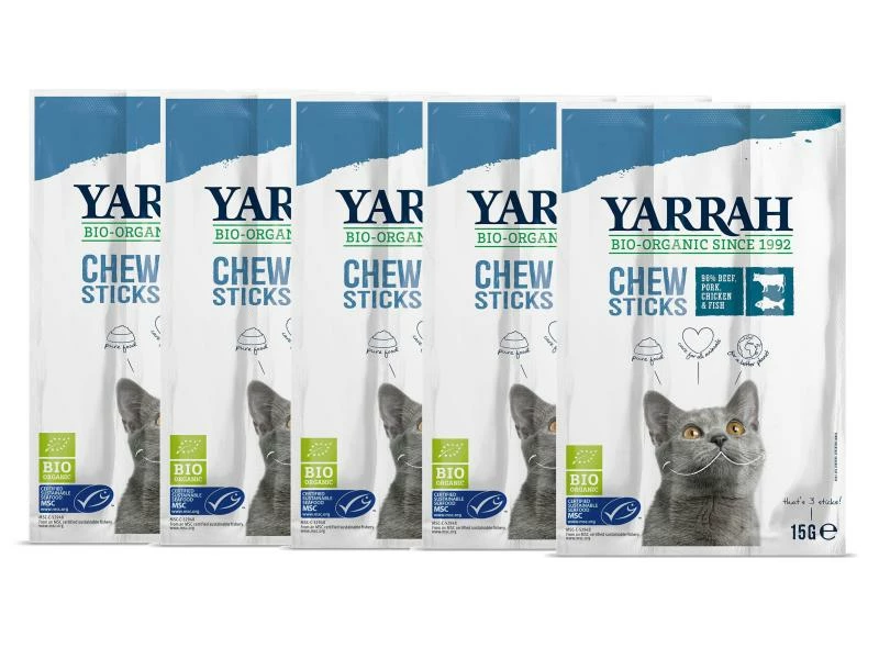 Yarrah Katzen-Kauartikel Chew Sticks 5 x 15 g