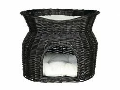 Trixie Weidenkorb 54 x 43 x 37 cm mit Liegedach, Schwarz