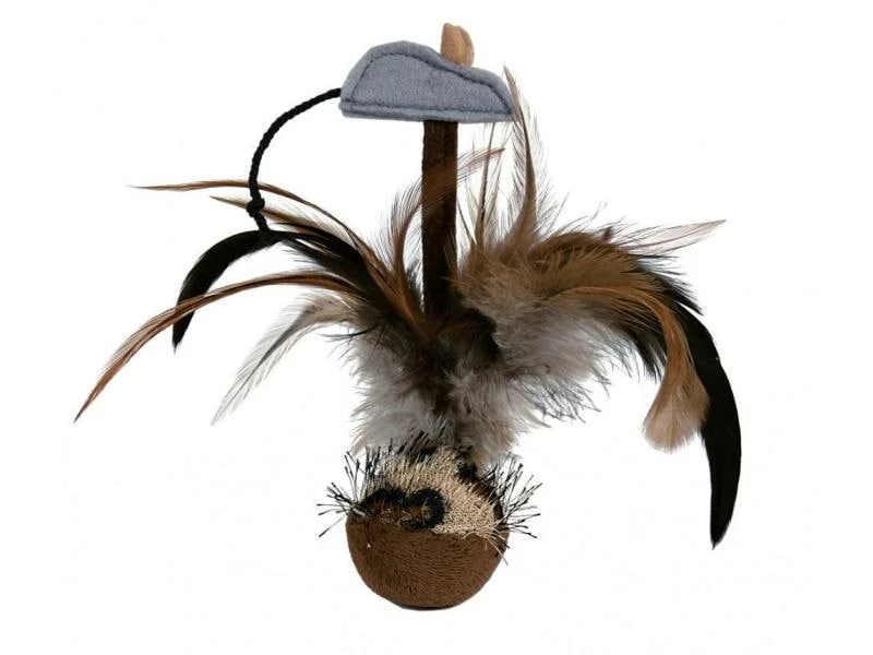 Trixie Katzen-Spielzeug Steh-auf-Federball mit Maus